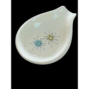 Franciscan Starburst Ashtray Spoon Rest Mid-Century Modern MCM  4 1/8" Atomic